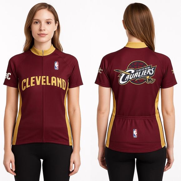 Cleveland Cavaliers Women’s Short Sleeve Cycling Jersey Small, NBA Licensed 735 - Picture 1 of 7